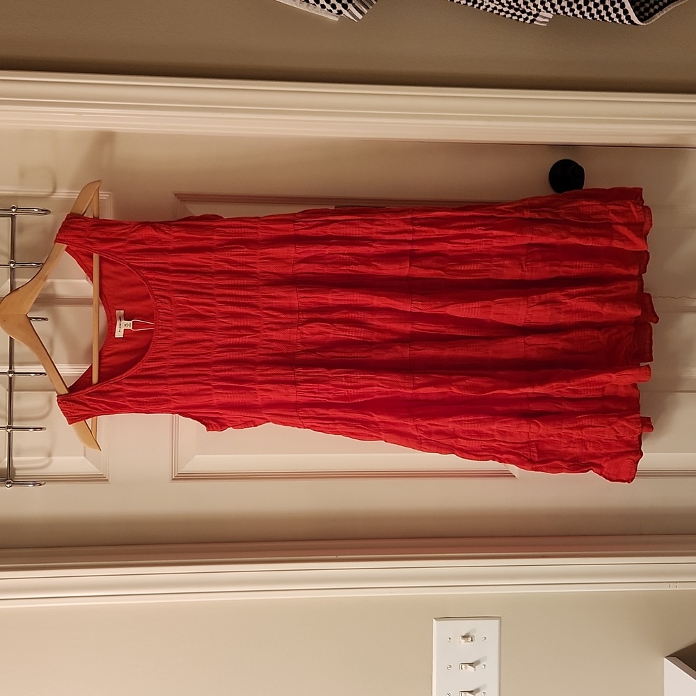 NWT Max Studio Coral/Papaya midi length dress